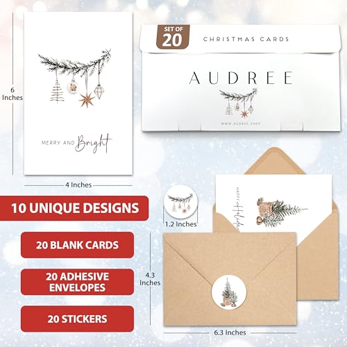 Audree Christmas Cards With Envelopes & Matching Stickers thumb #1