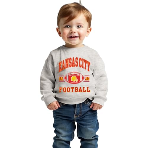 CM C&M WODRO Baby Boy Girl Football Sweatshirt Toddler American Football Pullover Crewneck Long Sleeve Shirt