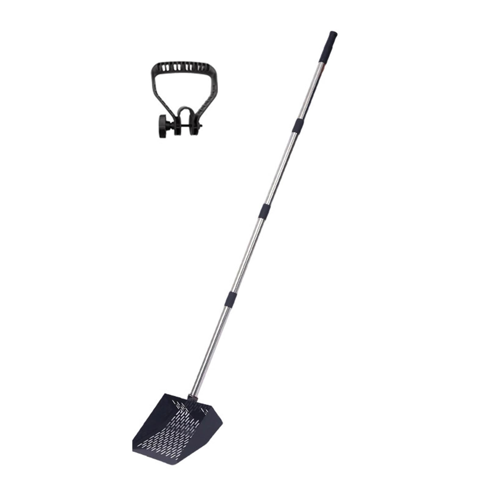 Pelle à fumier ergonomique en acier inoxydable à manche réglable de 90 à 165 cm