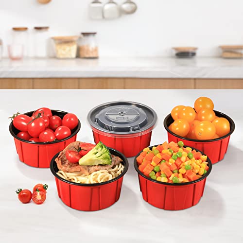 Otor 40 Sets 12Oz Meal Prep Food Container Sets With Airtight Deli Container Lids Bento Box Lunch Boxes Take Away Food Storage Two-Color Process #TOP2