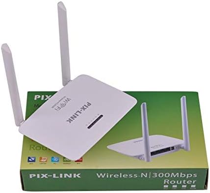PIX-LINK LV-WR07 WLAN-Router neben seiner Verkaufsverpackung