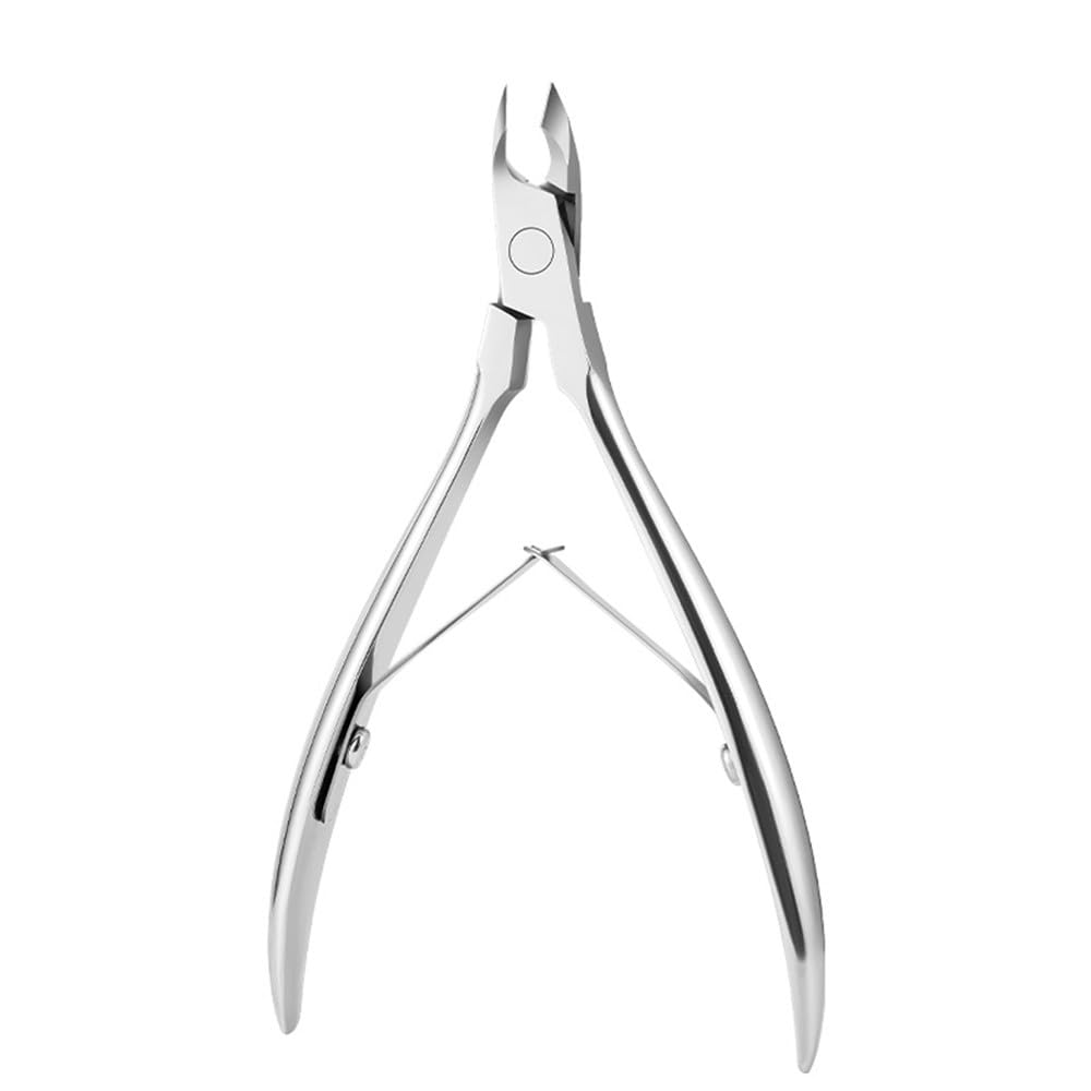 Nagelhautzange, Maniküreschere, Edelstahl-Stoßmesser, Trimmer, Nagelknipser, Silber, Länge: Ca. 10,8 cm
