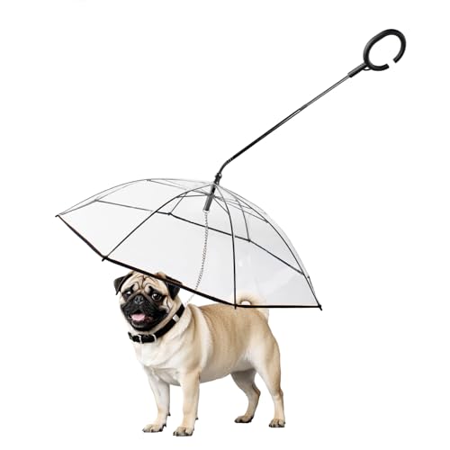 Enjoying Pet Umbrella Guinzaglio Impermeabile Snowproof Walking Dog Guinzaglio Ombrello per Cani di Piccola Taglia Ombrello Regolabile Cane