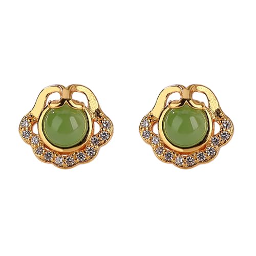 Boucles d'oreilles en jade bonne chance bijoux argent artisanaux uniques