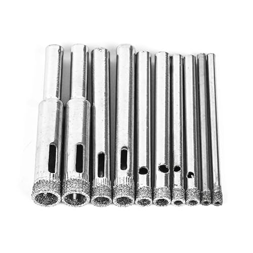 Set de 10 brocas diamantadas para vidrio y azulejos 3-8 mm miniatura 3