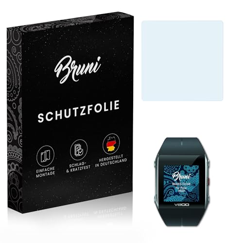 Bruni Schutzfolie kompatibel mit Polar V800 Folie, glasklare Bildschirmschutzfolie (2X)