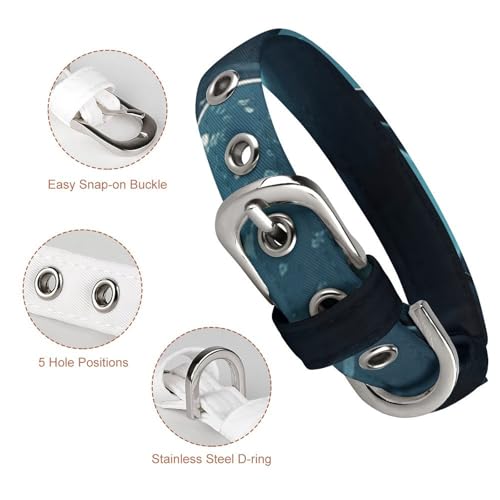 Collier réglable dauphin clair de lune ajustement parfait petit chien