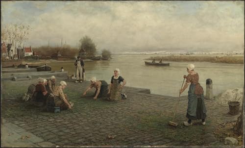 Désherber la chaussée Peinture Poster George Henry Boughton pour Salon Moderne