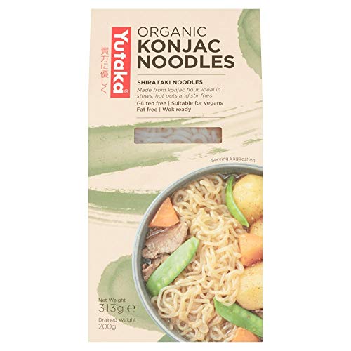 Yutaka Gluten Free and Organic Shirataki Konjac Noodles, 313 g, Pack of 6