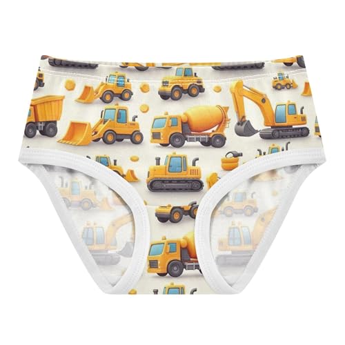 Stylish Toddler Girls Underwear 2t Cotton Panties Little Girl Cartoon Cars Yellow Vehicles Kids Undies Briefs