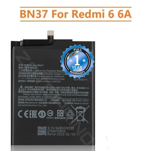 Image of Original BN37 Battery for Redmi 6 /6A /M1804C3DG / M1804C3DH / M1804C3D Battery with 1 Year Warranty ****(CC246)