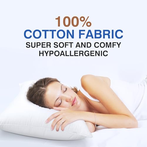 Zibroges Goose Feather Pillow Queen Size Pack Of 2 - Down Hotel Bed Pillows For Sleeping thumb #5