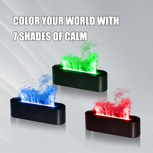 Flame Upgrade 7 Colour Lights Essential Oil Aromatherapy Electric Aroma Diffuser, Waterless Auto-Off for Home Office Room, Black - Image 6