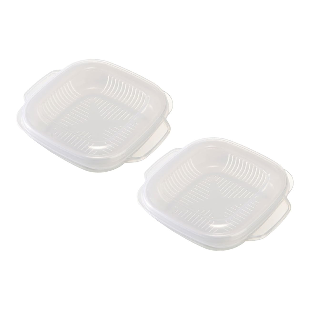 5 Set Scatole Per Pranzo Micronde Vassoio Vapore Resistenti Per Conservazione E Riscaldamento Facile 2 Pezzi*5