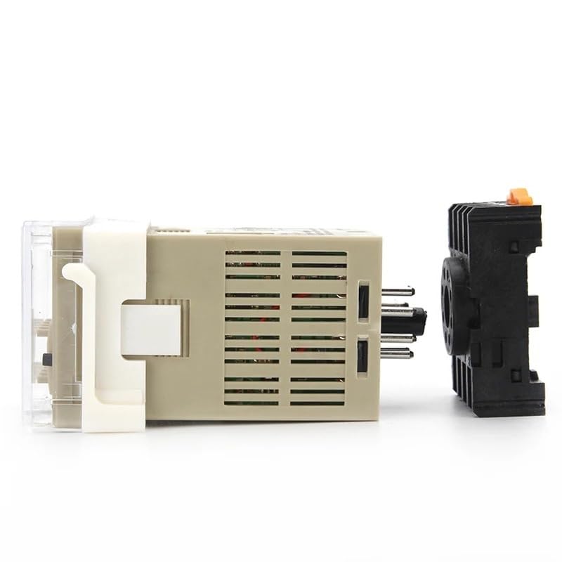 DH48J-8A Electronic preset Digital counters acyclic Display counters 1-999900 Relay 8P with Base DC12V/24V/36V AC110V/220V/380V(24-240 AC DC)