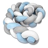 Navaris Protector para cuna de bebé - Trenza chichonera par