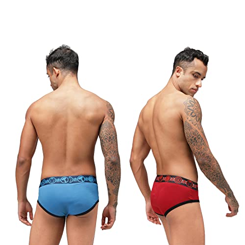 Image of Zoiro Men Cotton Blend Printed Marvel Brief Pack of 2 |Colours May Vary