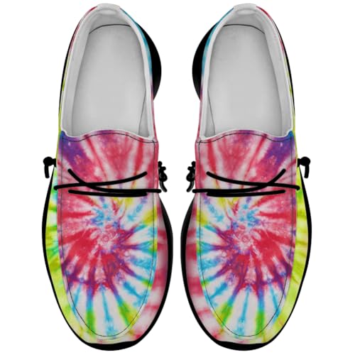 Quorax Loafers for Women Men Tie Dye Slip-on Shoes Casual Walking Shoes Gifts for Men Women
