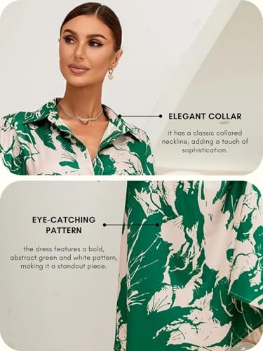 GRECIILOOKS Printed Maxi Dress for Women | Trendy Long One Piece Summer Outfit | Lightweight Flared Dress for Casual & Holiday