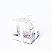 Clear Plastic Cupcake Box With Gift Ribbon Lovely Stickers and Silver Inserts Wedding Party Favor Boxes 3.5 Inch -12 Sets