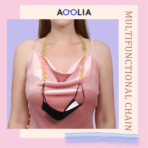 Image of Acrylic Glasses Chain Holder for Women Sunglasses Lanyard Necklace Decorative Chain Eyewear Retainer Eyeglass Strap