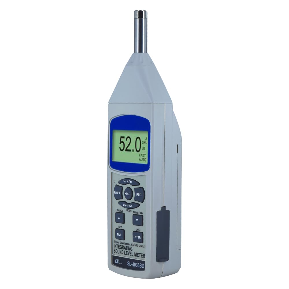 *Envío el mismo día* Sonómetro portátil en tiempo real de clase 1 (rango: 30 dB a 130 dB) para ruido industrial, tráfico, teatros y control de contaminación acústica | Modelo: SL-4036SD