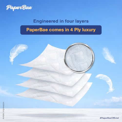 Image of IMPORTED Paperbae Advance Multi-Purpose Hanging Tissues, 4-Ply, 300 Pulls | Hang & Pull Design | 4D Embossed Texture | 100% Virgin Wood Pulp | 2X Stronger & Highly Absorbent