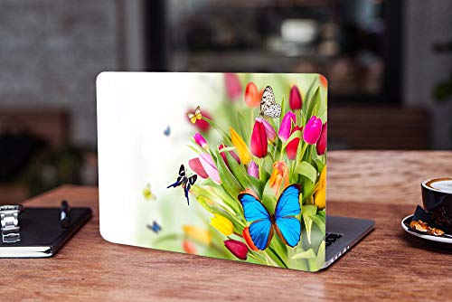Image of GalaxsiaTM Butterfly D8 Vinyl Laptop Skin /Sticker /Cover /Decal Compatible for Any 14 inch Inches Laptop (Hp /Dell /Sony /Acer /Lenovo /Asus. Etc) Or Notebook.