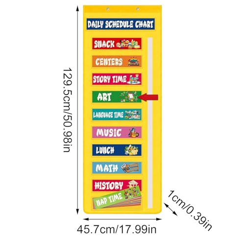 Tableau de poche du programme de classe outil d'enseignement visuel calendrier école à la maison - 6