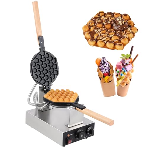 1400W Commercial Waffle Maker - Flip Waffle Maker with Adjustable
