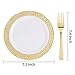 WDF 100pcs Gold Dessert Plates 7.5