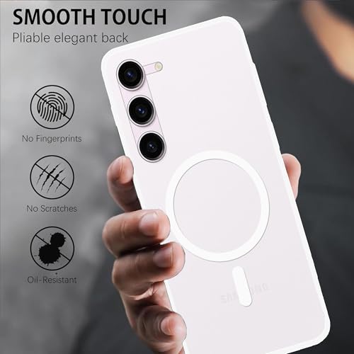 Image of amazon basics Luxury Paper Thin Case Cover for Samsung Galaxy S23 5G 5G | Matte Finish | Compatible with magsafe | (White, Samsung Galaxy S23 5G 5G)