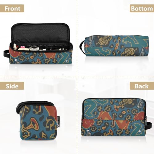 Bolsa de viaje para herramientas de cabello con alfombrilla resistente al calor y organizador desmontable para planchas, alaciadoras, rizadores, impresión leopardo Music Legends, esenciales para mujeres miniatura 5