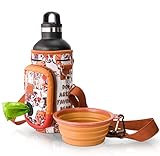 Made Easy Kit Water Bottle Carrier with Pocket for Dog Poop Waste Bags and Adjustable Padded...