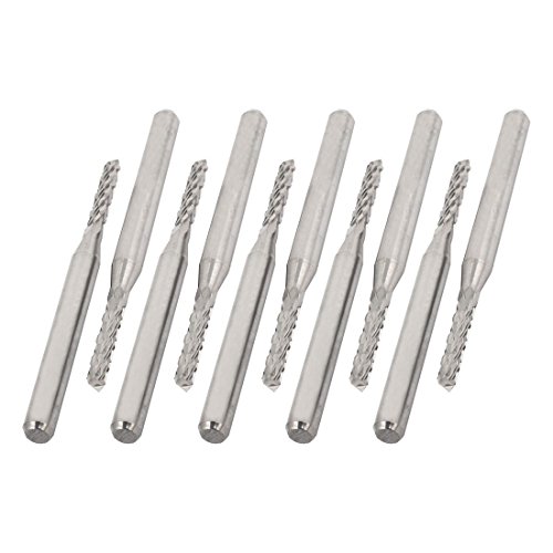 Image of uxcell 10pcs PCB Tungsten Carbide Milling Cutter Bits 2.0mm Cutting Dia