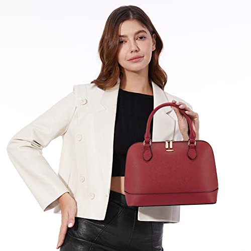 Image of LOVEVOOK Purse for Women Crossbody Bags Classic Double Zip Top Handle Dome Satchel Bag