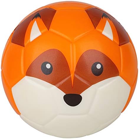 BORPEIN Pro Mini Soccer Ball,6 Inch Animal Style Foam Ball for Kids, Soft,Environmental Protection Material (Fox)
