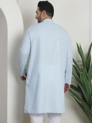 Sojanya PLUS (Since 1958) Men's Cotton Blend Printed Long Kurta4