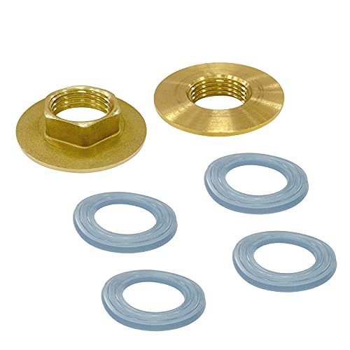 Gotonovo Lock Nuts To Secure Faucet 1/2 Inch Brass For Installation Kit Of Faucet Bathroom Pop-Up Locknuts 2 Pack cover