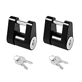 SHMZK 2 PCS Trailer Hitch Coupler Lock, Dia 1/4 Inch 3/4 Inch Span Trailer Hitch Lock with Keys, Heavy Duty Anti-Theft Trailer Tongue Locks for Tow Boat RV Truck Car's Coupler