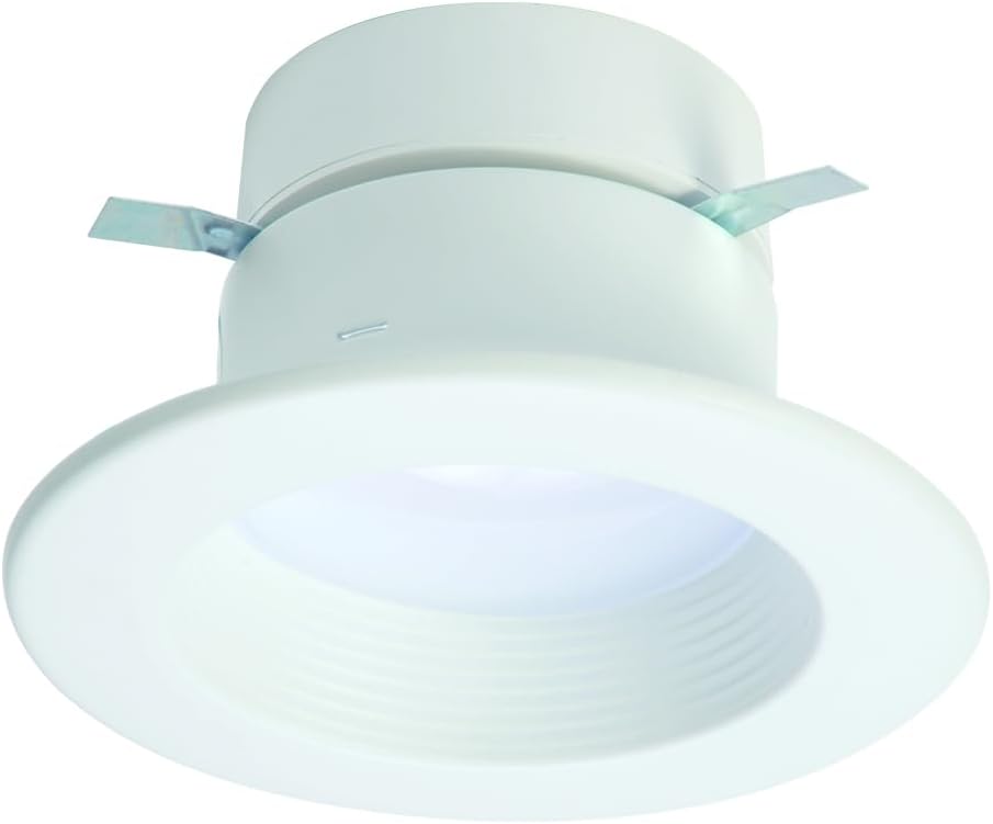 HALO RL 4 in. White Integrated LED Recessed Ceiling Light Trim at Selectable CCT (2700K-5000K), Extra Brightness (915 Lumens)