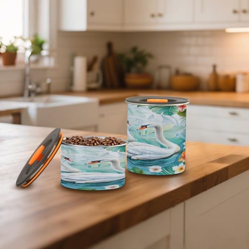 Contenedor de café al vacío Qilmy Swan 17oz acero inoxidable miniatura 7