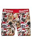Tipsy Elves Funny Holiday Themed Boxer Briefs for Men - Red Puppies Underwear Size Medium