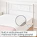Yaheetech Bettrahmen 90 x 200 cm Metallbett mit Lattenrost Einzelbett/Doppelbett Gästebett Jugendbett mit Kopfteil für Schlafzimmer Gästezimmer Weiß