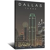 Vintage-Reiseposter Texas Dallas, Leinwandkunst, Poster, 