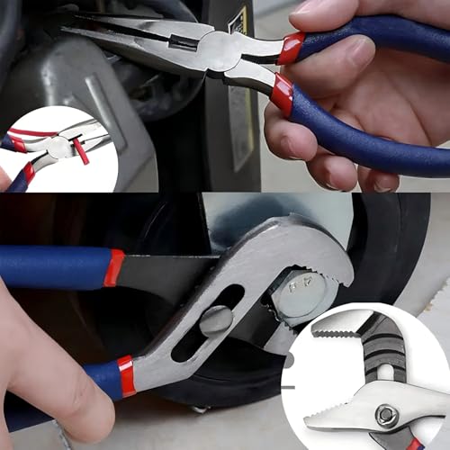 Conjunto de alicates, kit de set de alicates | Herramientas manuales Conjunto de 7,Alicates versátiles antideslizantes portátiles para taller de jardín Garage Automotive Construction Outdoor - imagen 5