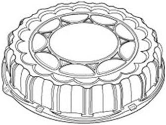 16" Round Clear Plastic Caterware Dome Lid for Catering Trays - 50 per case