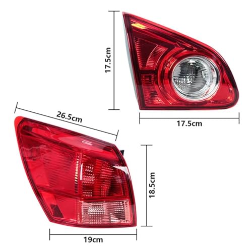 Feu stop Nissan Qashqai 2007-2010 sans ampoule feu arrière intérieur gauche étanche - 2