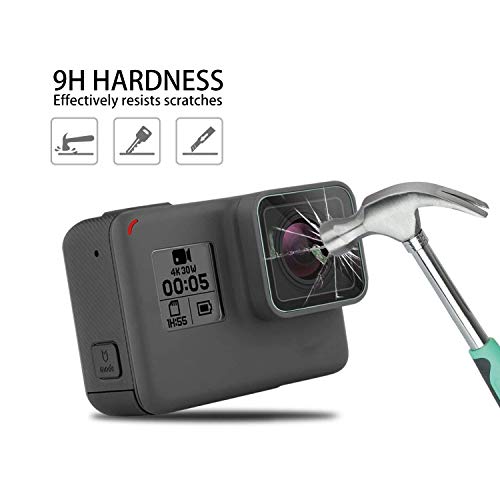 Image of M.G.R.J Tempered Glass Screen Protector for GoPro Hero 5, 6, 7 (CHDHX-701-RW) Black, Sports and Action Camera (Transparent)