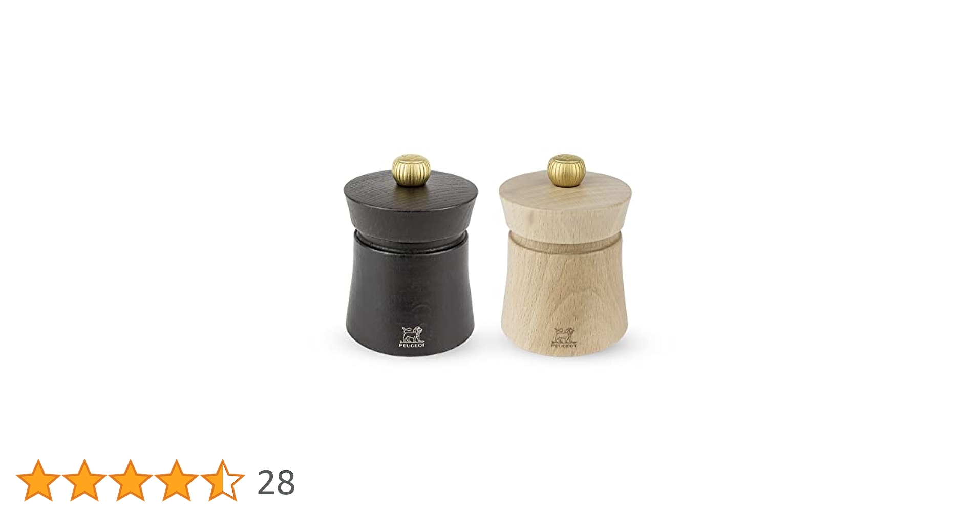 Amazon | Peugeot バヤ ソルトアンドペッパーミルセット 3インチ